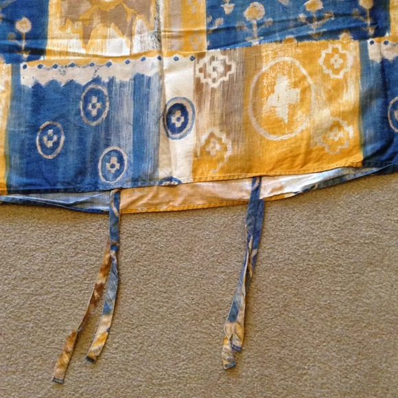 Ikea Twin Size Duvet Cover Brown Blue Bedding 100% Cotton - Picture 3 of 6